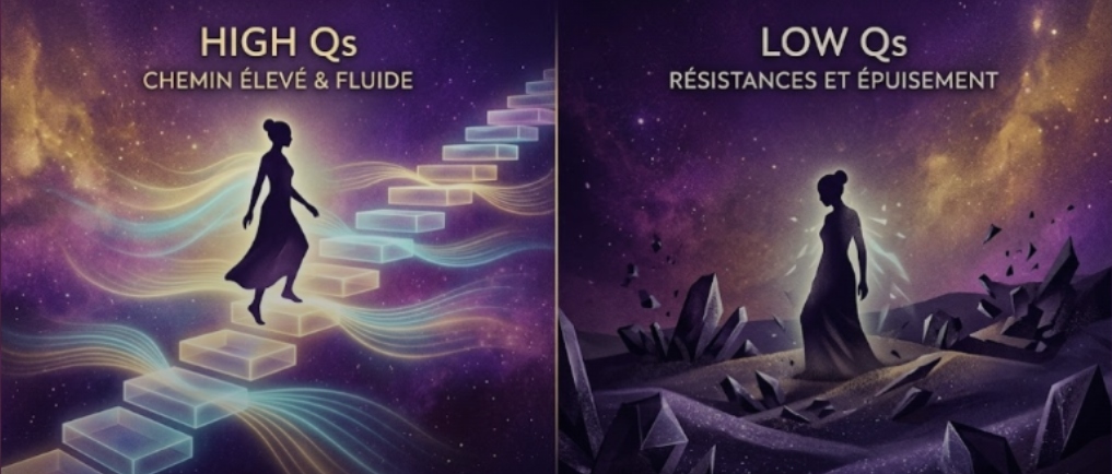 HIGH Qs chemin élevé et fluide vs LOW Qs résistances et épuisement