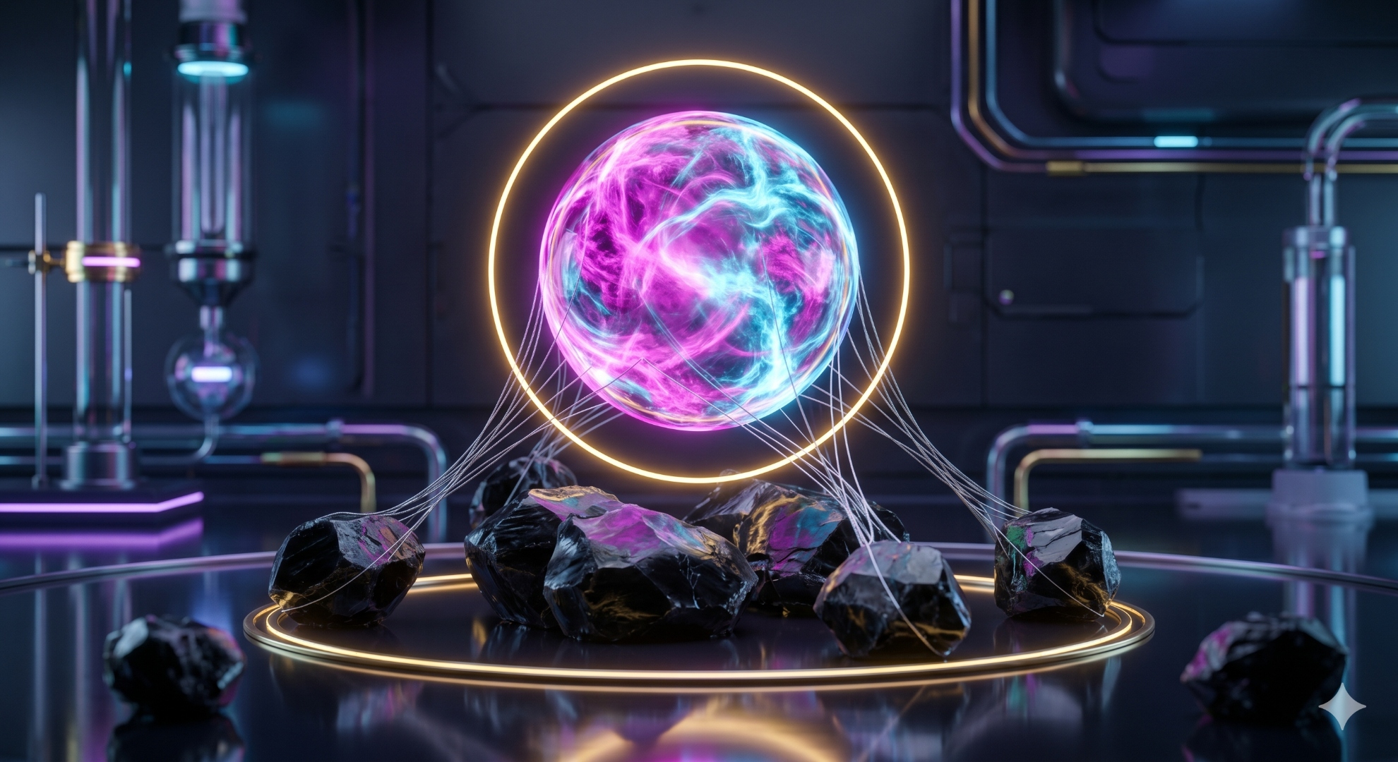 La sphère de plasma retenue par les résistances